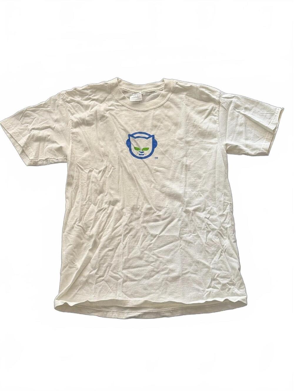 Vintage Napster Logo Heavyweight Cotton T-Shirt Medium